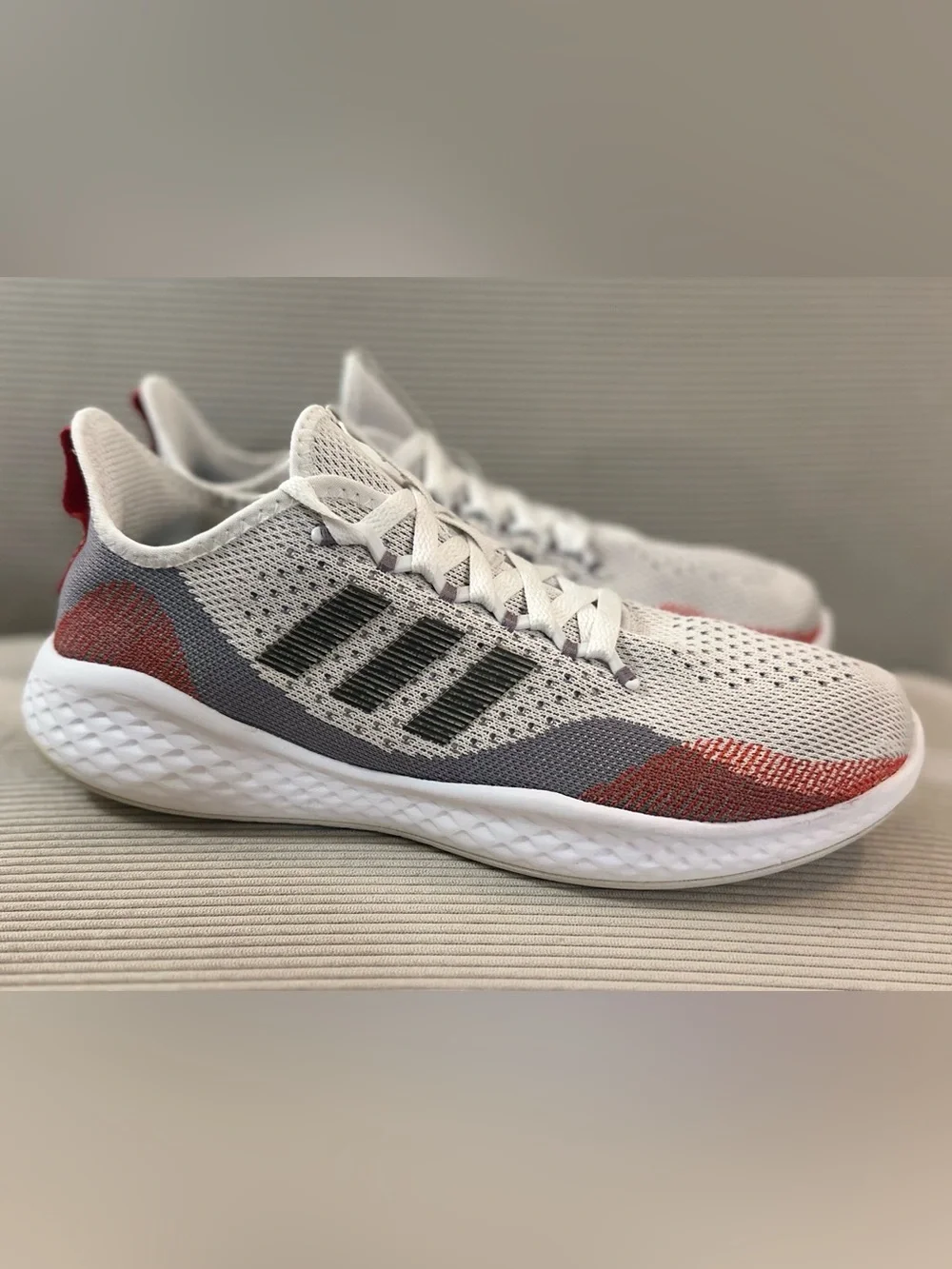 Adidas Men's Fluidflow 2.0 Running Shoes - White/Grey Six/Grey Three size 9.5